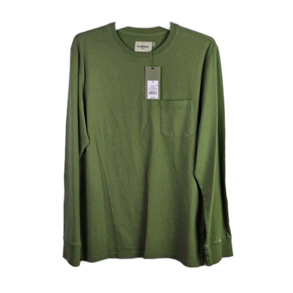 Goodfellows Men's Medium Green Knit Long Sleeve Shirt